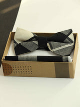 Multicolor Check Bowtie & Pocket Square Set - TOSSIDO