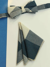 Multicolor Check Bowtie & Pocket Square Set - TOSSIDO