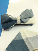 Multicolor Check Bowtie & Pocket Square Set - TOSSIDO
