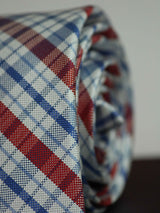 Multicolor Check Woven Silk Necktie - TOSSIDO