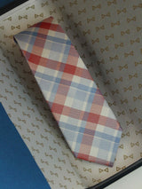 Multicolor Check Woven Silk Necktie - TOSSIDO