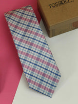 Multicolor Check Woven Silk Necktie - TOSSIDO