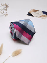 Multicolor Check Woven Silk Necktie - TOSSIDO