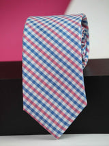 Multicolor Check Woven Silk Necktie - TOSSIDO