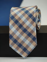 Multicolor Check Woven Silk Necktie - TOSSIDO