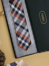 Multicolor Check Woven Silk Necktie - TOSSIDO