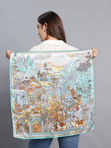 Multicolor City Short Scarf - TOSSIDO