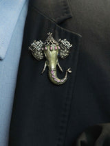 Multicolor Elephant Brooch - TOSSIDO