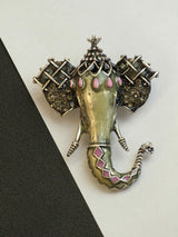 Multicolor Elephant Brooch - TOSSIDO