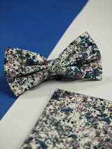 Multicolor Floral Bowtie & Pocket Square Set - TOSSIDO
