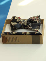 Multicolor Floral Bowtie & Pocket Square Set - TOSSIDO