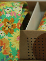 Multicolor Floral Necktie & Pocket Square Giftset - TOSSIDO