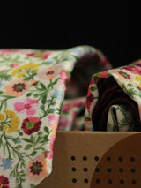 Multicolor Floral Printed Necktie and Pocket Square Set - TOSSIDO