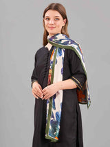 Multicolor Floral Printed Stole - TOSSIDO