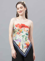 Multicolor Floral Scarf & Scarf Bag Set - TOSSIDO