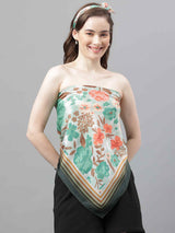 Multicolor Floral Scarf & Scarf Bag Set - TOSSIDO