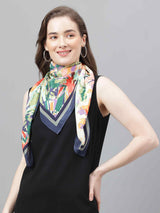 Multicolor Floral Scarf & Scarf Bag Set - TOSSIDO