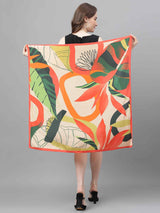 Multicolor Floral Scarf & Scarf Bag Set - TOSSIDO