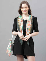 Multicolor Floral Scarf & Scarf Bag Set - TOSSIDO