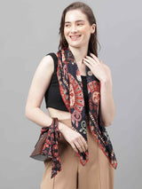Multicolor Floral Scarf & Scarf Bag Set - TOSSIDO