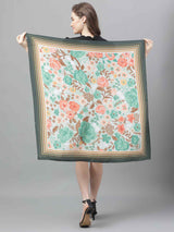 Multicolor Floral Scarf & Scarf Bag Set - TOSSIDO