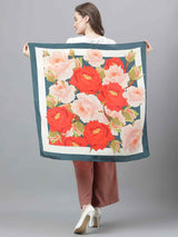 Multicolor Floral Scarf & Scarf Bag Set - TOSSIDO