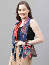 Multicolor Floral Scarf & Scarf Bag Set - TOSSIDO