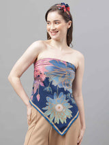 Multicolor Floral Scarf & Scarf Bag Set - TOSSIDO