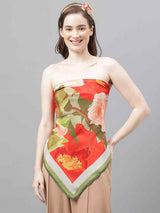 Multicolor Floral Scarf & Scarf Bag Set - TOSSIDO