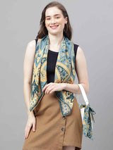 Multicolor Floral Scarf & Scarf Bag Set - TOSSIDO
