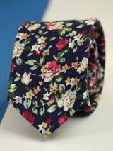 Multicolor Floral Skinny Necktie - TOSSIDO