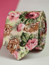 Multicolor Floral Skinny Necktie - TOSSIDO