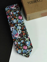 Multicolor Floral Skinny Necktie - TOSSIDO