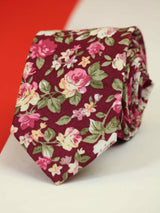 Multicolor Floral Skinny Necktie - TOSSIDO