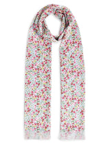 Multicolor Floral Stole & Pocket Square Set - TOSSIDO