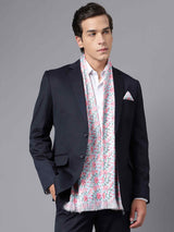Multicolor Floral Stole & Pocket Square Set - TOSSIDO