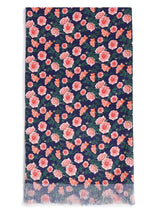 Multicolor Floral Stole & Pocket Square Set - TOSSIDO