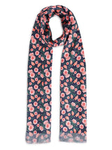 Multicolor Floral Stole & Pocket Square Set - TOSSIDO