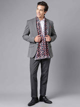 Multicolor Floral Stole & Pocket Square Set - TOSSIDO