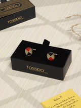 Multicolor Geometric Cufflinks - TOSSIDO
