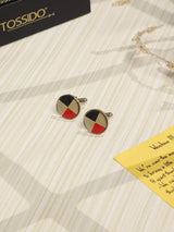 Multicolor Geometric Cufflinks - TOSSIDO