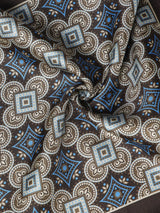 Multicolor Geometric Silk Pocket Square - TOSSIDO