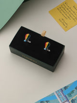 Multicolor Hot Air Baloon Cufflinks - TOSSIDO