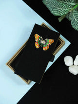 Multicolor Metal Butterfly Brooch - TOSSIDO