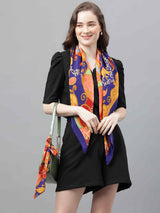 Multicolor Multipattern Scarf & Scarf Bag Set - TOSSIDO