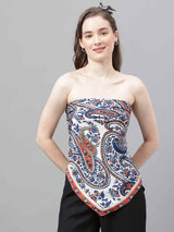 Multicolor Paisley Scarf & Scarf Bag Set - TOSSIDO