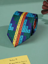 Multicolor Periodic Table Printed Necktie - TOSSIDO