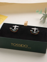 Multicolor Rainbow Cufflinks - TOSSIDO