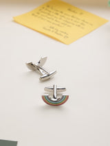Multicolor Rainbow Cufflinks - TOSSIDO