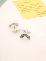 Multicolor Rainbow Cufflinks - TOSSIDO
